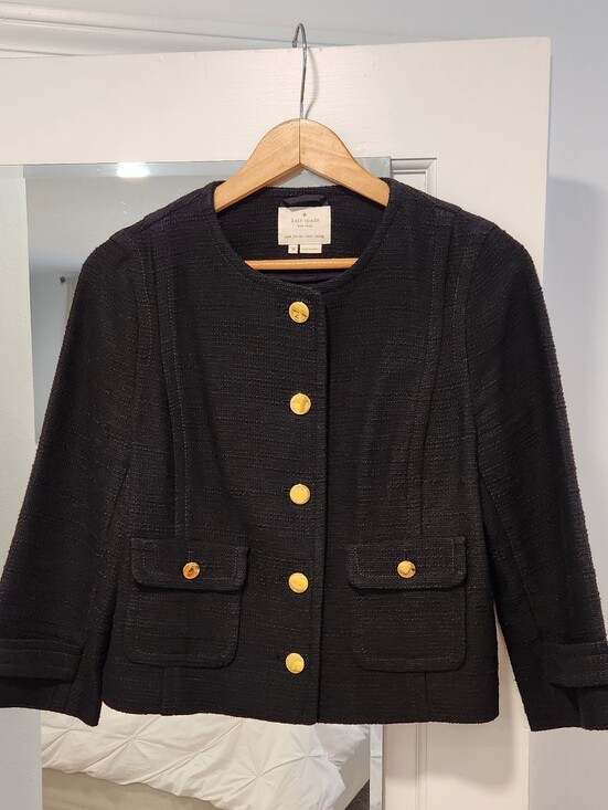 kate spade Jackets & Blazers - Kate Spade New York Textured Jacket Black Size M